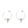 Lao Green 4Cm Pendientes #Oro Brillo 1 U