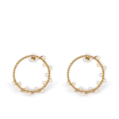 Shima Earrings #Bright Gold 1 U