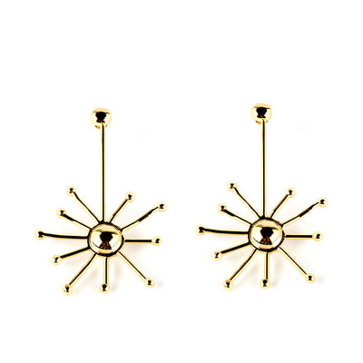 Sun Earrings #Shiny Gold 1 U
