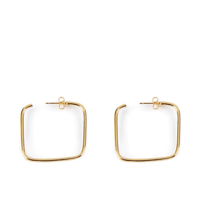 Moore Squares Earrings #Shiny Gold 1 U