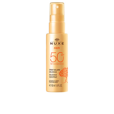 Nuxe sun herkullinen kasvojen ja vartalon suihke spf50 50 ml