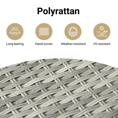 Vaaleanharmaa säilytyshyllyt Parmenia (2 kpl polyrottinki)