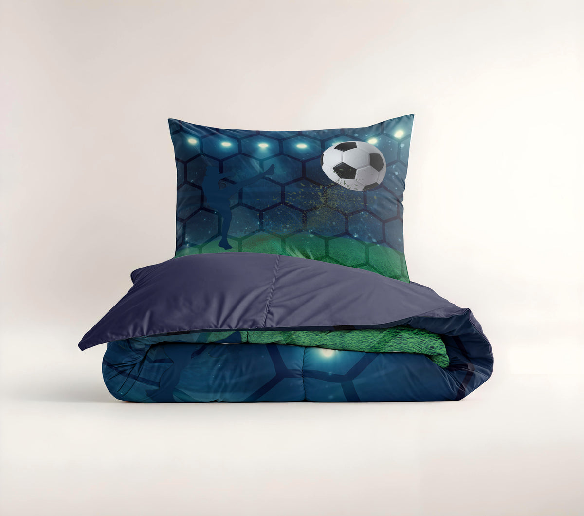 Lasten Pussilakanasetti Live football Sininen 140 x 200/220