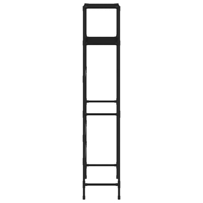 2-tasoinen Hyllykkö WC-pytyn ylle musta 53,5x28x143 cm rauta