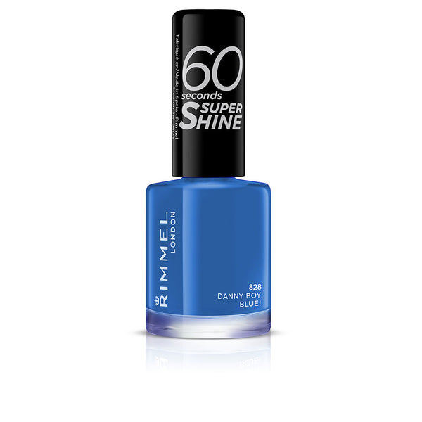 Rimmel London - 60 Seconds Super Shine nail polish #828-Danny Boy Blue 8 ml