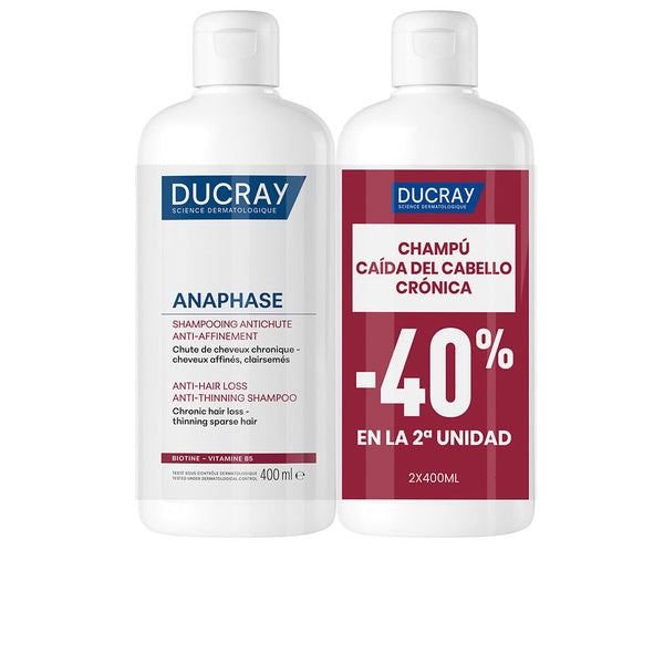 Ducray - Anaphase anti-hair loss and anti-thinning shampoo pack of 2 x 400 ml