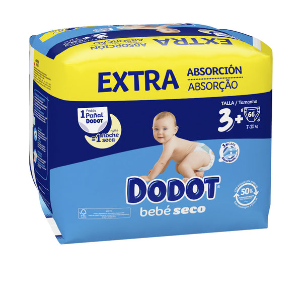 Dodot Extra Stages Size 3 Diapers 7-11 Kg 66 Units