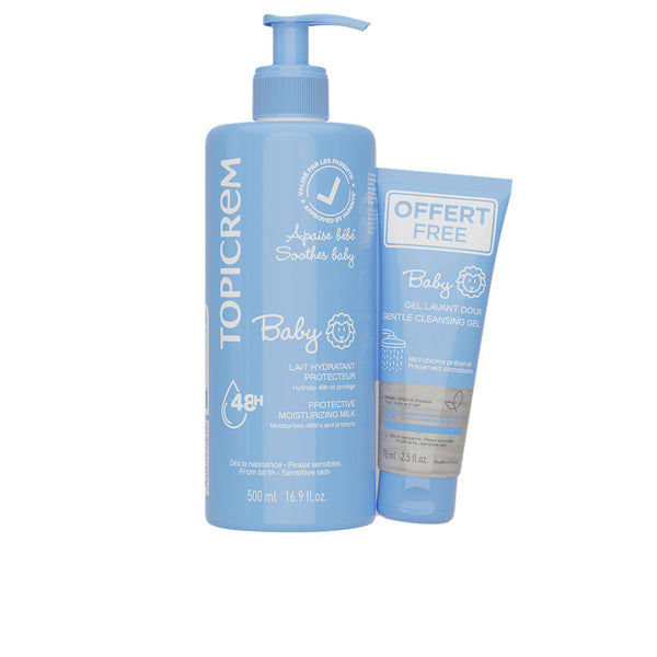 Topicrem - Baby Moisturizing Milk 500 Ml + Cleansing Gel 75 Ml 2 units