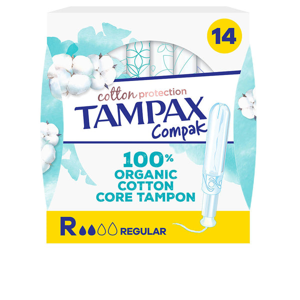 Tampax - Tampax 100% Organic Cotton regular cap 14 units