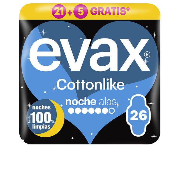 Evax - Cottonlike night pads, wings, 26 units