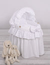 Nukken Kehto - White With Embroidered Lace