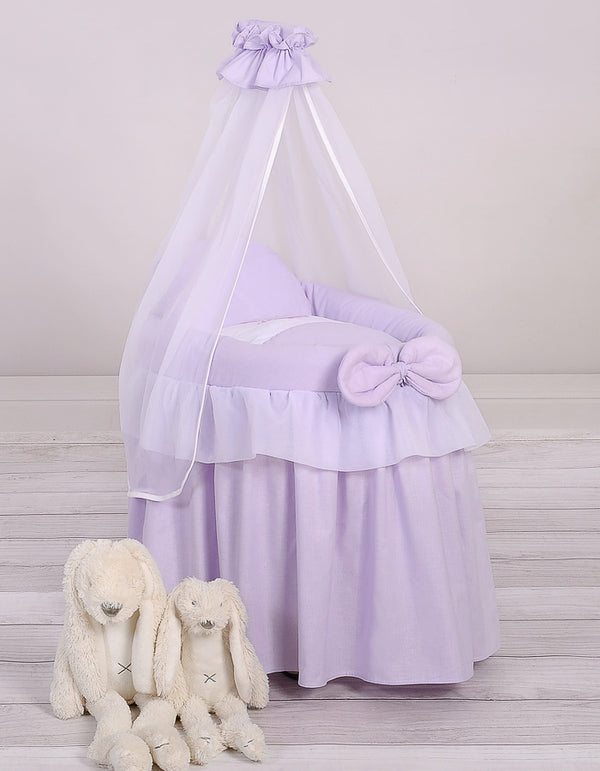 My Sweet Baby - Punosnukke-kehto Moses-kori verhoilla Little Princess liila