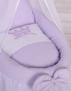 My Sweet Baby - Punosnukke-kehto Moses-kori verhoilla Little Princess liila