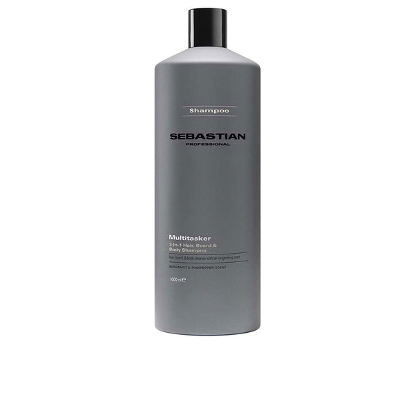 Sebastian Professionals - Multitasker 3-in-1 shampoo for men, hair, beard and body, cleanses and provides freshness 1000 ml