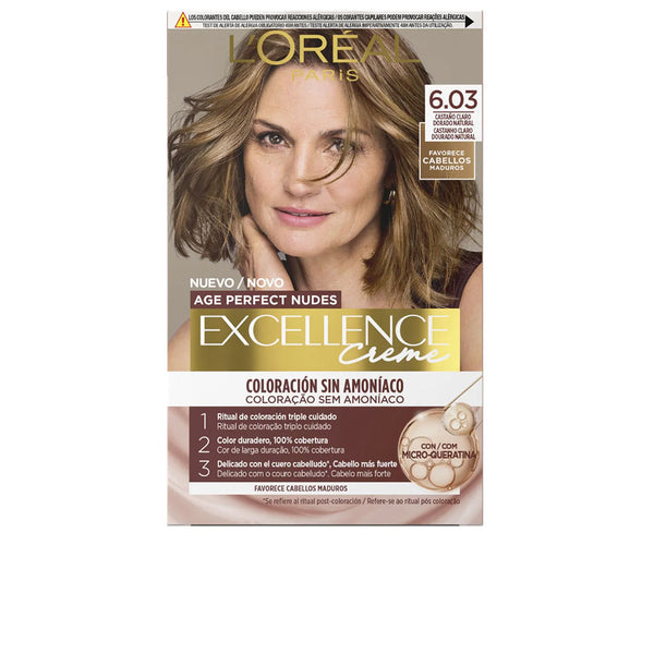 L'oréal Paris - Excellence Creme ammonia-free hair color with micro-keratin #6.03-Light Brown 1 unit