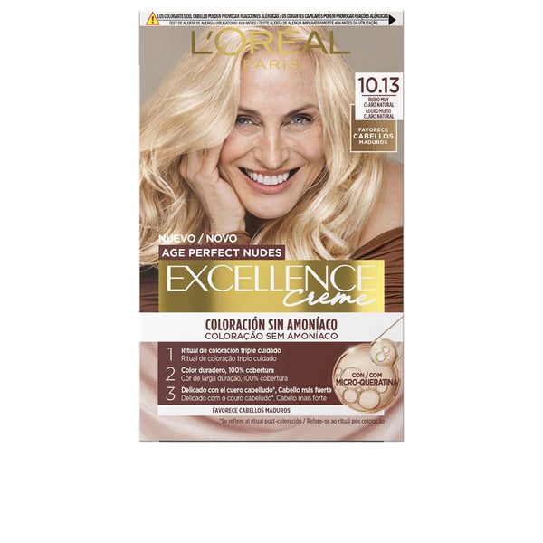 L'oréal Paris - Excellence Creme ammonia-free hair color with micro-keratin #10.13-Very Light Natural Blonde 1 unit
