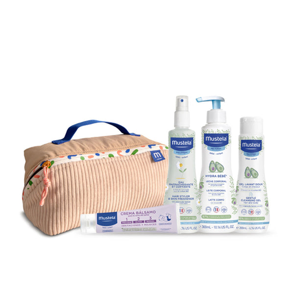 Mustela - Baby-child Green Vanity Toiletry Bag Case 5 pc
