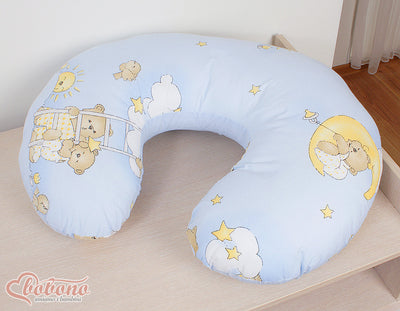 Monikäyttöinen imetystyyny - irrotettava päällinen - blue teddy bears