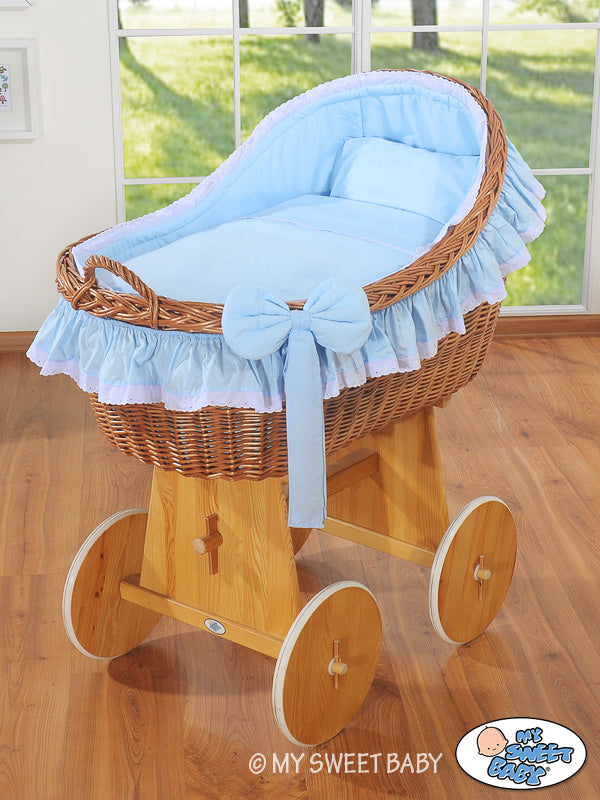 My Sweet Baby - Carina Moses-kori pajusta kuomulla - luonnollinen + siniset vuodevaatteet