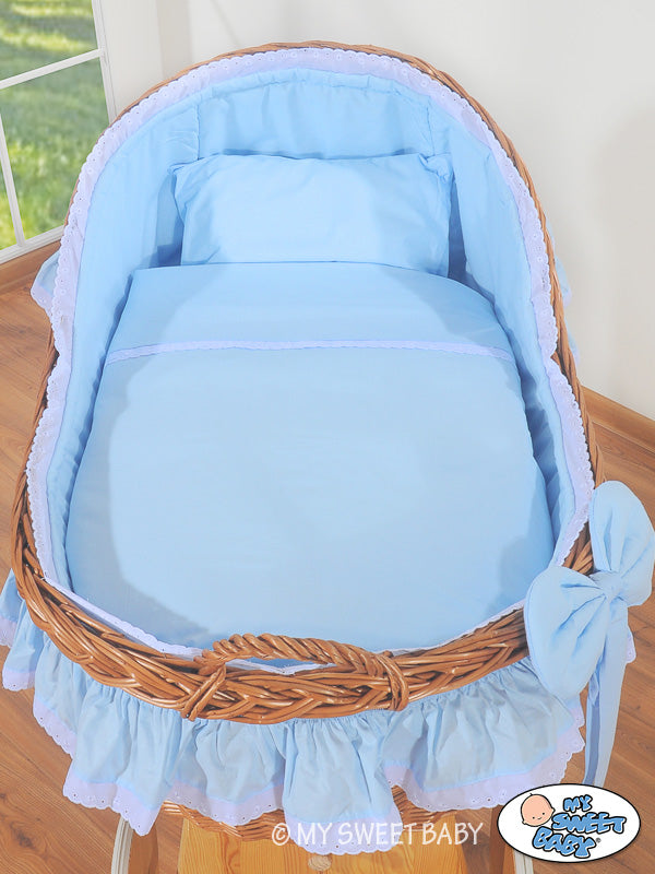 My Sweet Baby - Carina Moses-kori pajusta kuomulla - luonnollinen + siniset vuodevaatteet