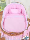 My Sweet Baby - Carina korikehto kuomulla, luonnollinen + pinkki vuodevaatesetti