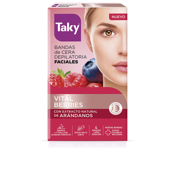 Taky - Red Fruits facial wax strips for hair removal 16 units