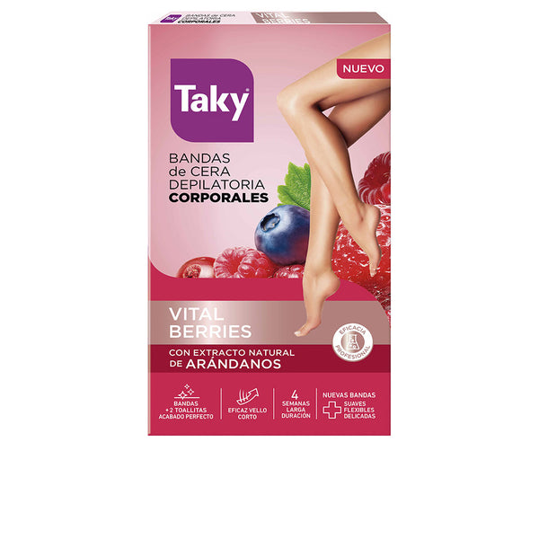 Taky - Red Fruits body wax strips for hair removal 16 units