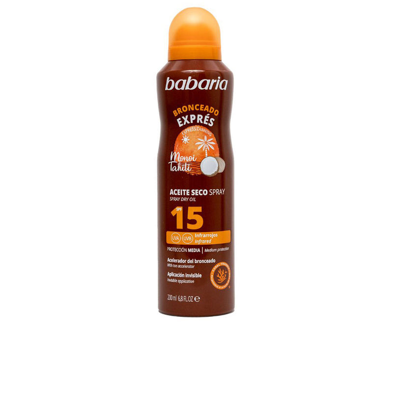 Babaria - Bronceado Exprés aceite seco spray Spf15 200 ml