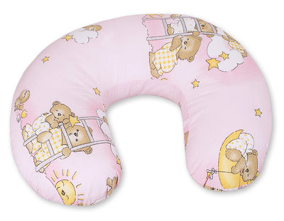 Monikäyttöinen imetystyyny - irrotettava päällinen - bear pink