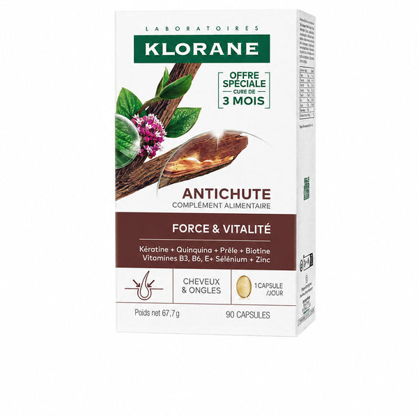 Klorane - Quinine anti-hair loss food supplement strength &amp; vitality 90 units