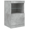 Betoninharmaa senkki led-valoilla Abdel 164x37x67cm