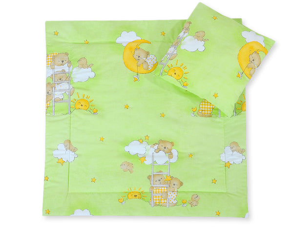 Vauvan peitto 77x77cm ja tyyny - Green ladders