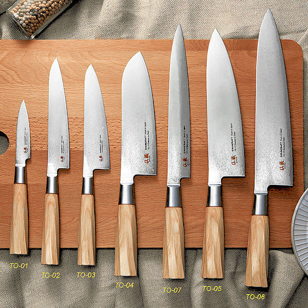 Suncraft Senzo Damascus Twisted Octagon Santoku, 17 cm