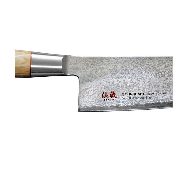 Suncraft Senzo Damascus Twisted Octagon Kokkiveitsi, 24 cm