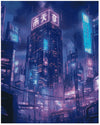 Cyberpunk Skyline 40x50cm - Timanttimaalaus