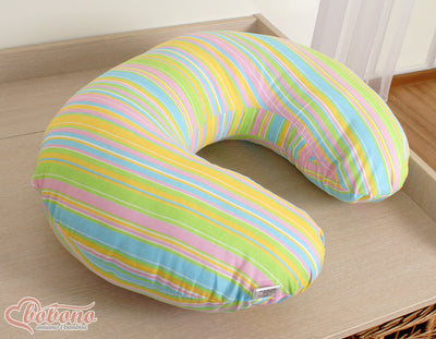 Monikäyttöinen ergonominen imetystyyny - Rainbow strips