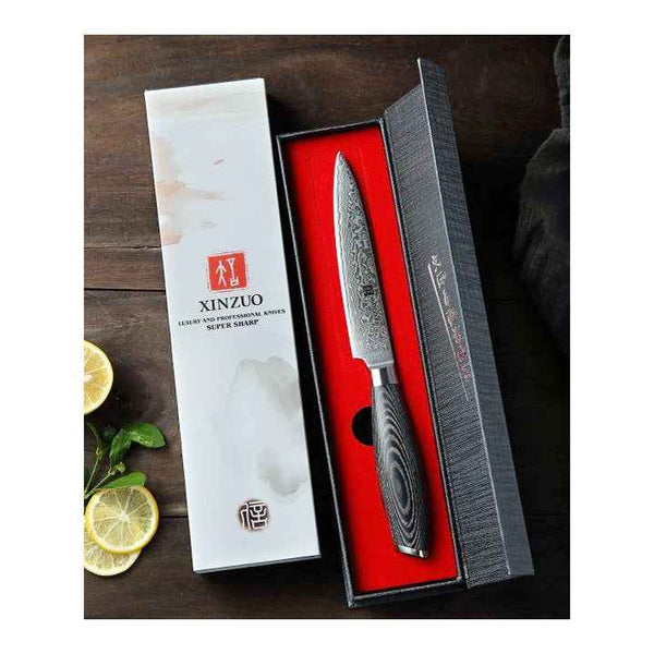 Xinzuo Ya Damascus Vihannes-/ Hedelmäveitsi, 13 cm