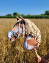 Premium Keppihevonen / Hobby Horse - Tobiano bay beige A3