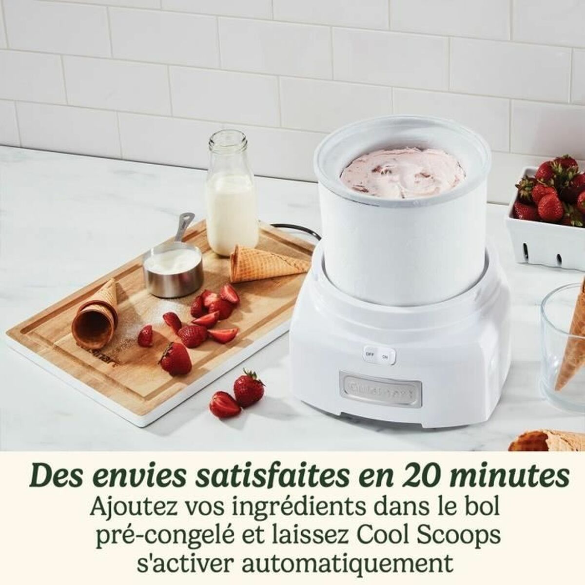 Cuisinart jäätelökone 1,4 L valkoinen