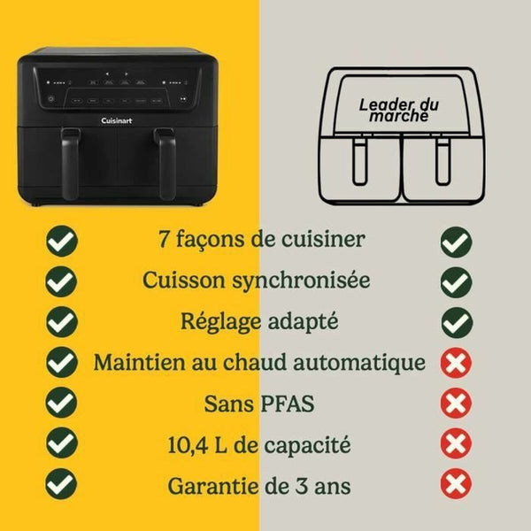 Cuisinart Airfryer 2400 W Musta - Vuodevaatteet.fi