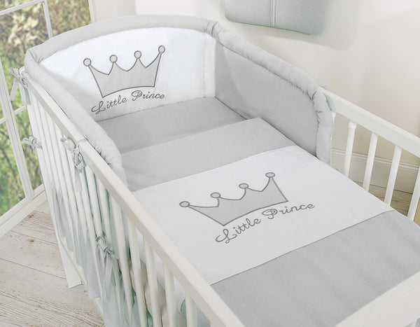 Bobono - Vuodevaatesetti 3 osaa Pikku Prinssi/Prinsessa harmaa