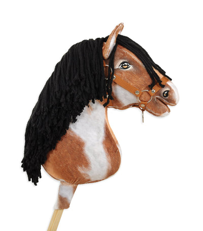 Premium Keppihevonen / Hobby Horse - Tobiano bay black A3