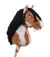 Premium Keppihevonen / Hobby Horse - Tobiano bay black A3