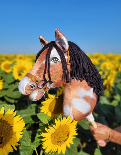 Premium Keppihevonen / Hobby Horse - Tobiano bay black A3