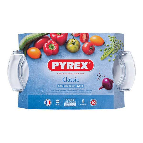 Pyrex Uunivuoka Valkoinen Läpinäkyvä Karaistu Lasi 6 L