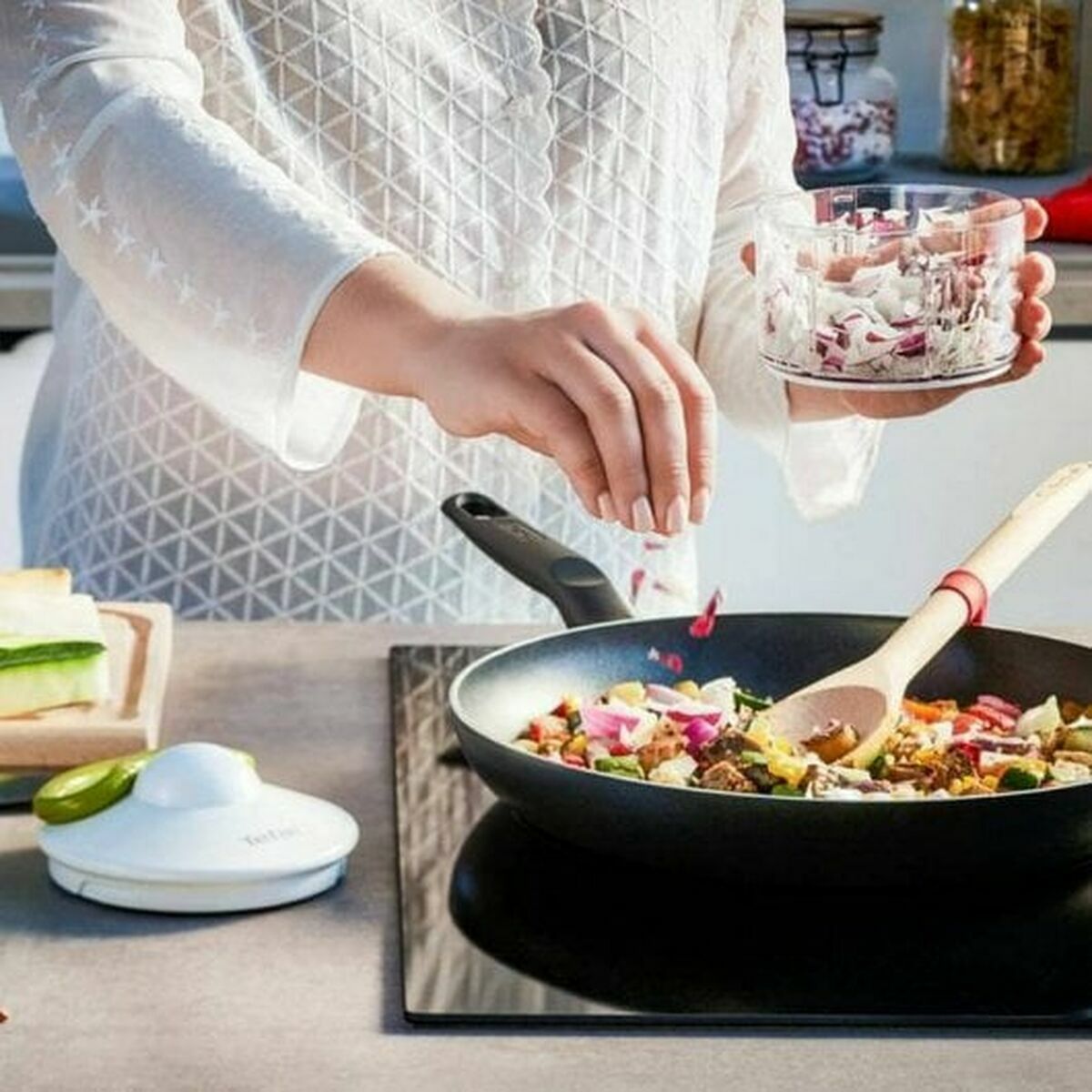 Tefal Manuaalinen Minikasvisleikkuri Vetonarulla