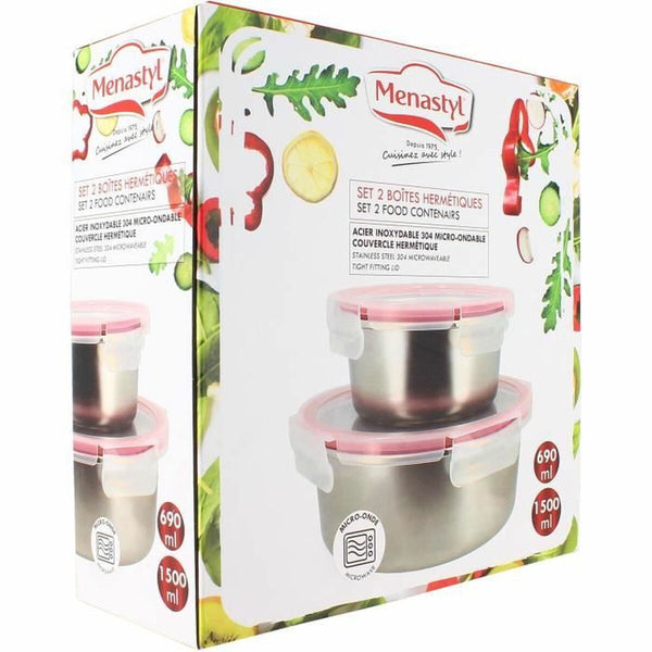 Menastyl Pyöreä Ruoan Säilytysrasia, 2-osainen