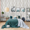 DUTCH WALLCOVERINGS Tapetti Geometric valkoinen ja kulta