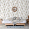 DUTCH WALLCOVERINGS Tapetti Geometric valkoinen ja kulta