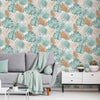 DUTCH WALLCOVERINGS Tapetti peikonlehdet vihreä